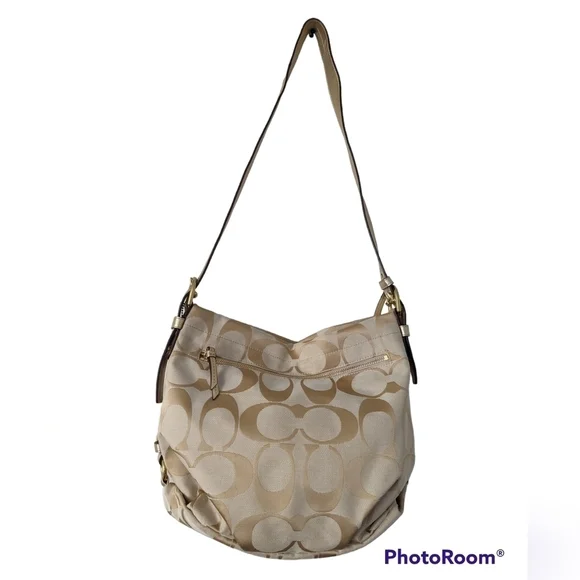 Coach F15067 Soho Signature Crossbody Shoulder Bag Khaki Gold - Picture 2 of 16